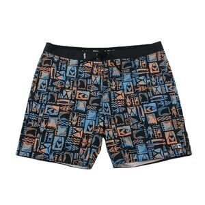 Salt Life Tiki Waves Board Shorts Mens 40‎ Black Vapor Stretch SLX-QD $58